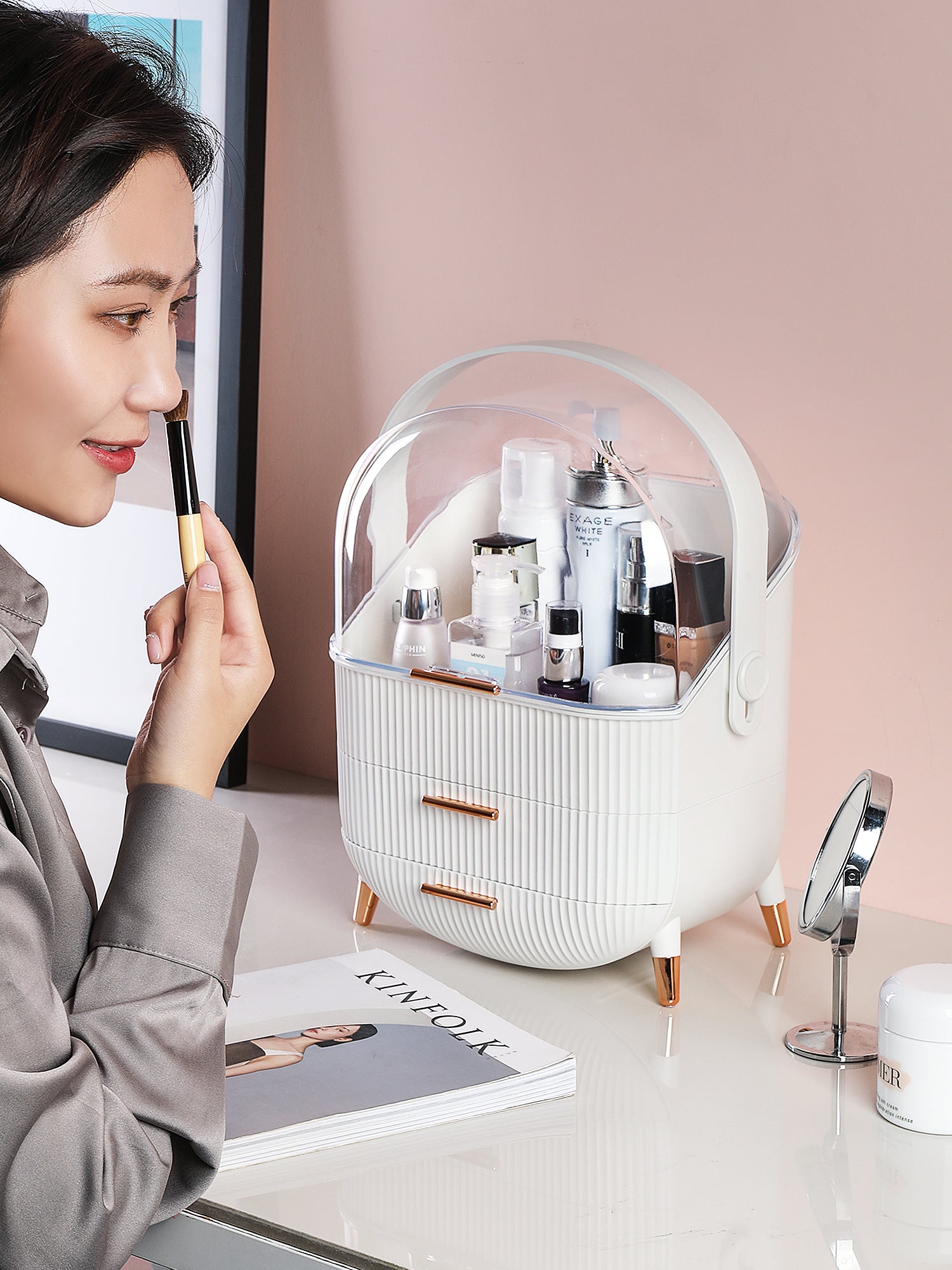 Maleta De Maquiagem Makeup Case Blender Case Acrylic Hard Shell.